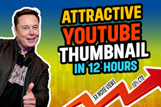 design amazing youtube thumbnail in 1 day