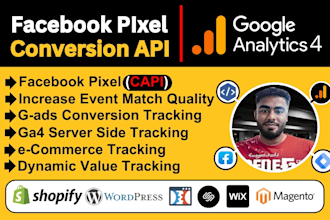 setup meta facebook pixel shopify, conversion API, ga4, GTM, fix pixel