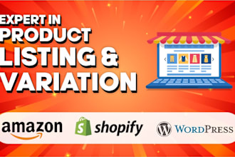 do product listing and import on amazon and shopify