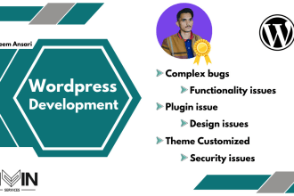 fix bug, wordpress fix  issues bugs errors fix wordpress website