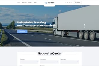 build logistics, dispatch, freight brokerage, transport and trucking website