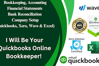 do setup, clean up, and bookkeeping in quickbooks online, xero, wave, excel