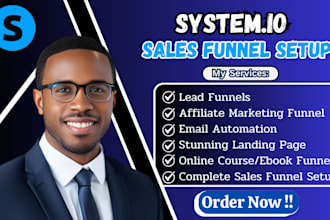 design systeme io sales funnel, affiliate marketing, clickfunnels landing page