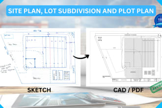 draw your site plan, plot plan or lot subdivision in autocad