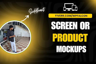 design macbook, iphone and desktop screen mockups quickly