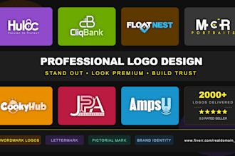 design modern minimalist logo for startups and brands