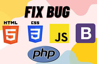 fix an error and develop a custom php website using mysql, javascript and jquery