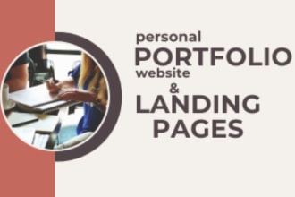 create personal portfolio website and website landing pages