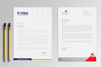design professional letterhead and stationery in word format