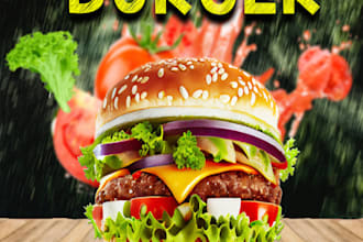 do beautiful food menu, poster and flyer etc for business