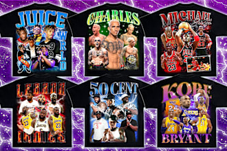 do custom bootleg t shirt design and 90s rap tee design