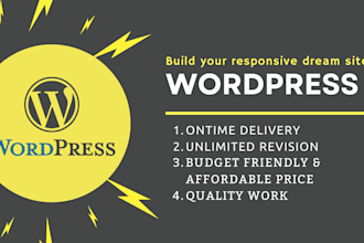 developing a responsive fast loading wordpress website