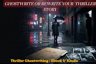ghostwrite or rewrite your thriller novel for kindle