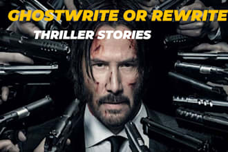 ghostwrite or rewrite and edit your thriller story