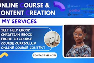 create online course content, course video presentation for tella, kajabi