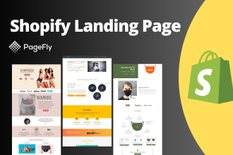 design shopify landing page and product page with pagefly