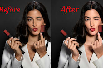 do high skin beauty retouching, model retouching, clothing retouching