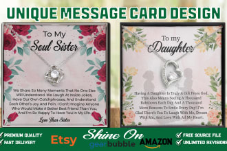 do attractive jewelry message card design for shineon