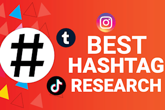 provide  trending hashtag research for instagram, tiktok and twitter