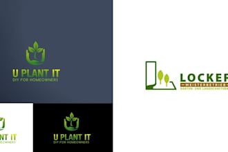 make unique landscape and lawn care logo