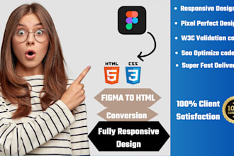 do figma to html, xd to html, psd to html responsive bootstrap 5