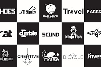 create wordmark or typography logo design