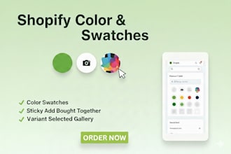 shopify product page optimization , variants, color image swatches, size chart
