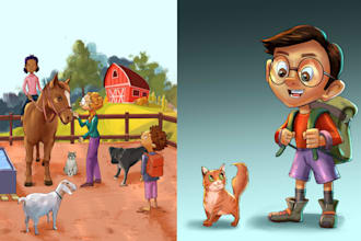 draw children book illustrations traditionally or digitally