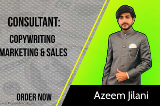 be your consultant for copywriting, marketing and sales