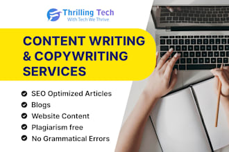 be your content writer, copywriter for SEO optimized blog posts and articles