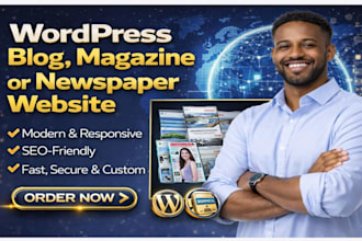 create wordpress blog, magazine, or newspaper website