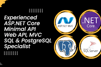 develop dot net core API and mvc web applications with postgres and sql
