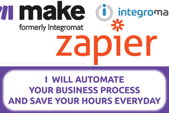 automate your workflow using integromat, make, zapier