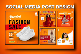 stunning fashion brand social media posts and canva ad banners