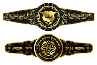 design premium logo and label for cigar, cigarettes, ring, band, vape, box, weed