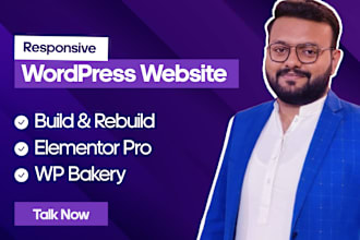 build, and rebuild the wordpress website using elementor pro wpbakery