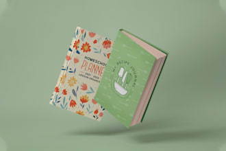 design kdp low content book cover for planner, journal, tracker