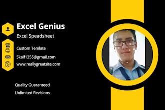 create, design custom excel spreadsheets
