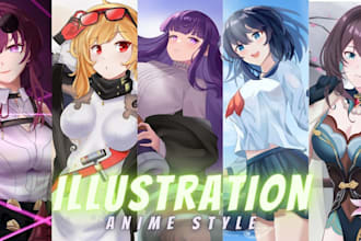custom anime illustration fanart and original character design