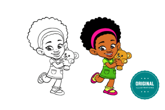 do original coloring book illustrations for children