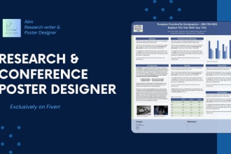 design research scientific and conference poster within 24 hours