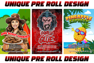 pre roll weed label, cannabis cbd product labels