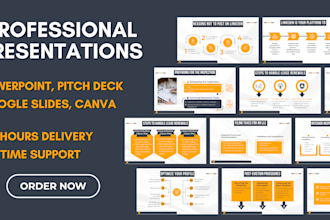 design pitch deck, canva, google slides, powerpoint presentation