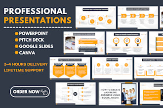 design pitch deck, canva, google slides, powerpoint presentation