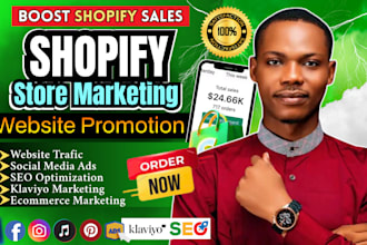 boost shopify sales, shopify dropshipping marketing or shopify store promotion