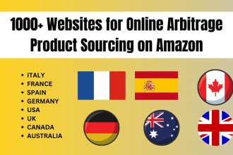 provide you 1000 retailers websites for amazon arbitrage