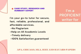 provide excellent research and summary writings within 24 hours