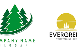 design a pine tree logo