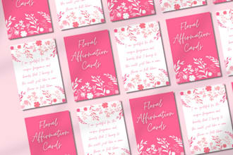 design amazing custom printable affirmation cards  for you