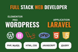 both frontend and backend wordpress and laravel development